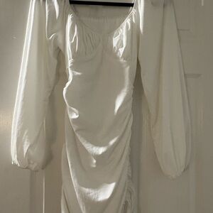 White Long Sleeve Dress